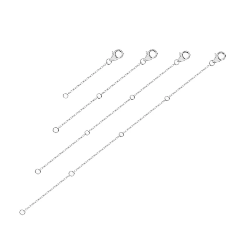 Versatile Jewelry Lengthener 4 Piece Alloy Chain Extension Set for DIY Accessory Dropsale