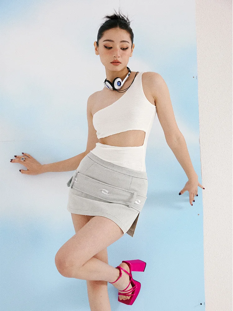 

Prosper High Waist A-Line Skirt Slimming Waed Denim Women's Faion Spring Summer ort Skirts Bodycon Base Layer