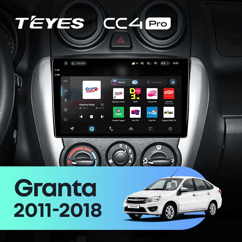 TEYES CC4 PRO For LADA Granta Sport 2011 - 2018 CarPlay Android Auto 2DIN Autoradio Radio Multimedia Stereo