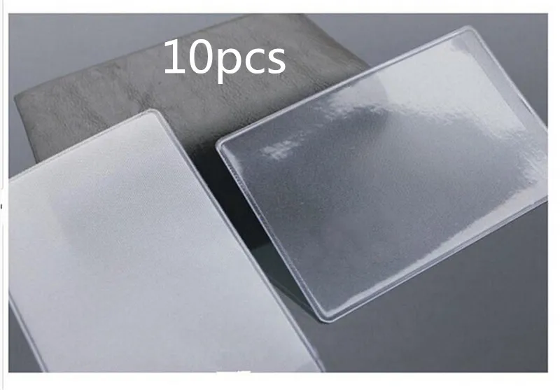 10pcs Soft Plastic Clear Credit Card Sleeves Protectors Dustproof Waterproof 96*60mm