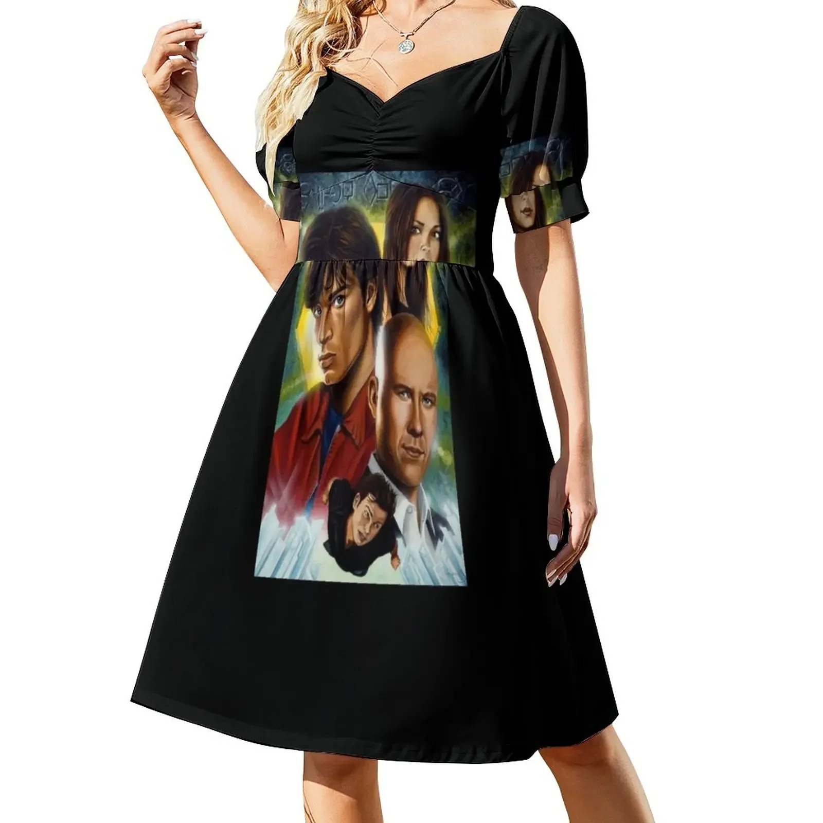 

Smallville Awesome Short-Sleeved Dress dress summer beach dress