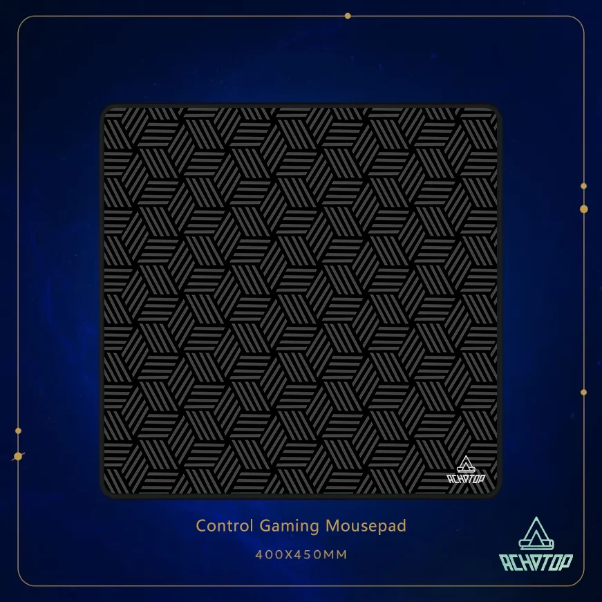 Control Mouse Mat Black Hexagon Mouse Pad Anti-Slip Rubber Gaming MousePad Durable Desk Pad Thick Seam Edge Gaming 400X450MM