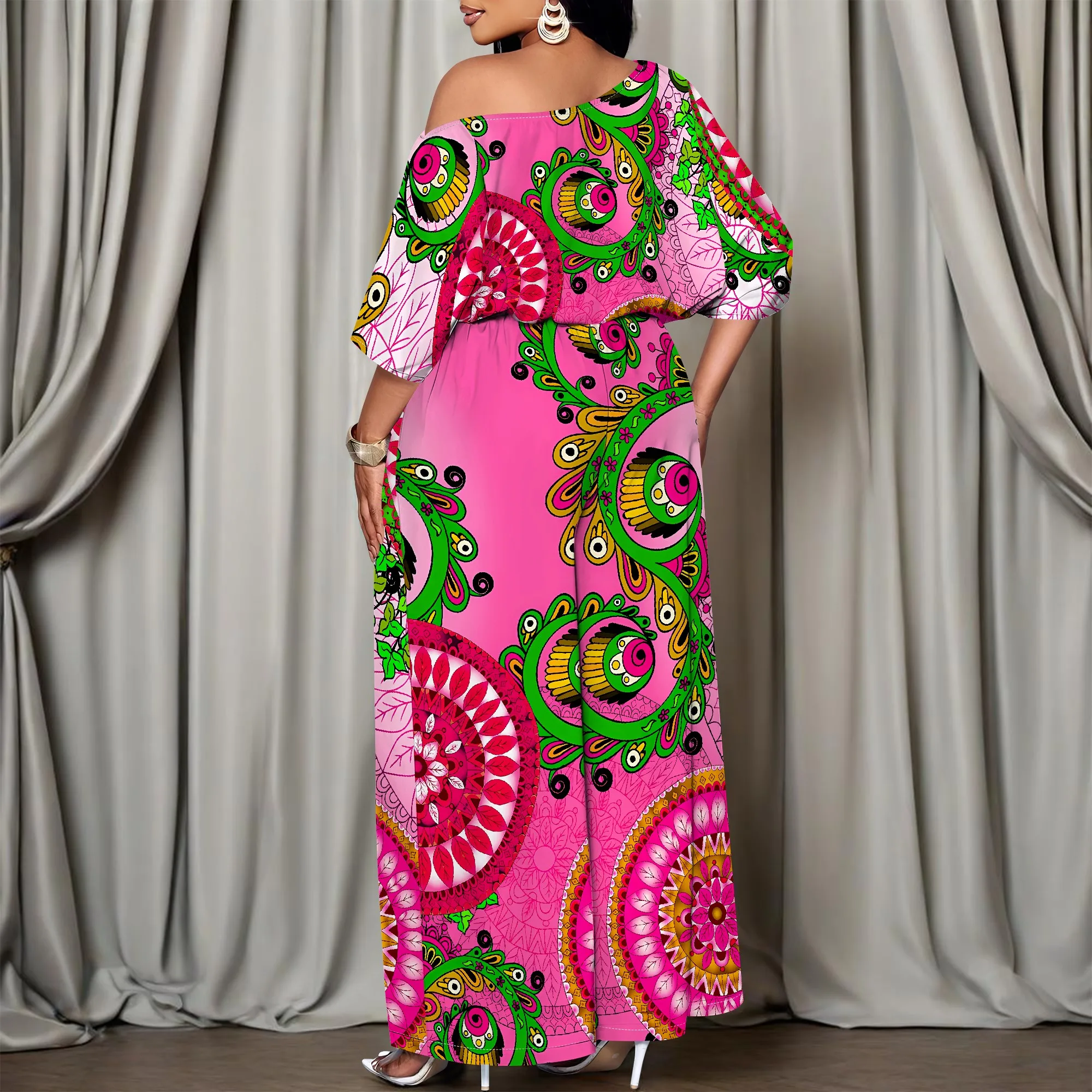 Set da due pezzi con spalla inclinata stampata casual alla moda estiva 3D da donna