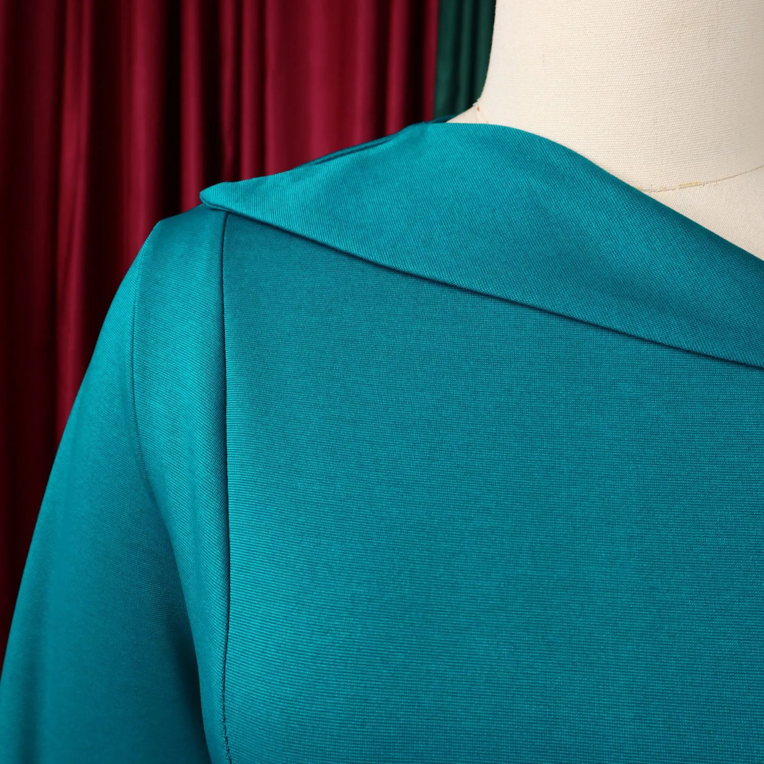 Vestidos de fiesta elegantes para mujer, cuello oblicuo, manga larga, sólido alto, cintura, sirena, media pantorrilla, vestido de fiesta de cumpleaños femenino de lujo