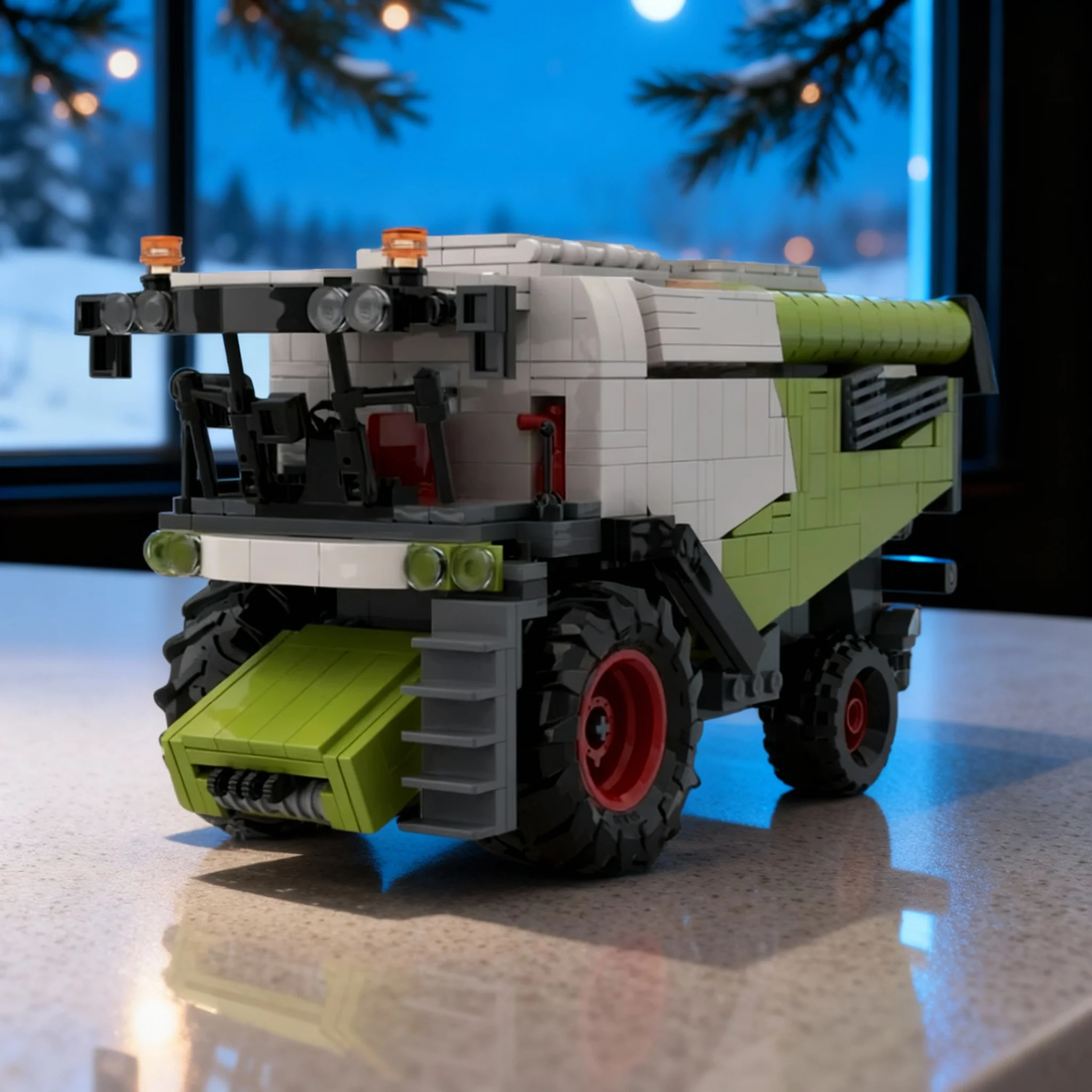 

1218 деталей MOC Claas Lexion: Модель городской фермы, конструктор, архитектурная идея, креативная развивающая игрушка для детей, рождественский подарок, кирпичики