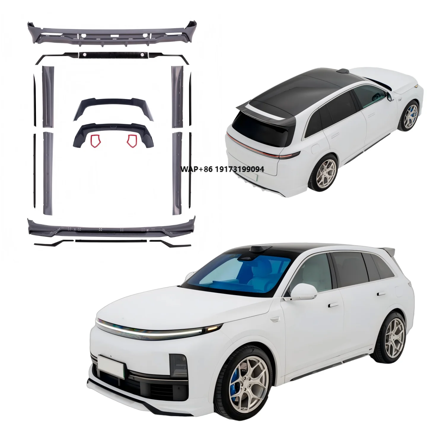 

High Quality Car Bodykit for Li Auto L7 Front and Rear Bumper Side Skirts Spoiler Front Lip Car Accessories Auto Parts