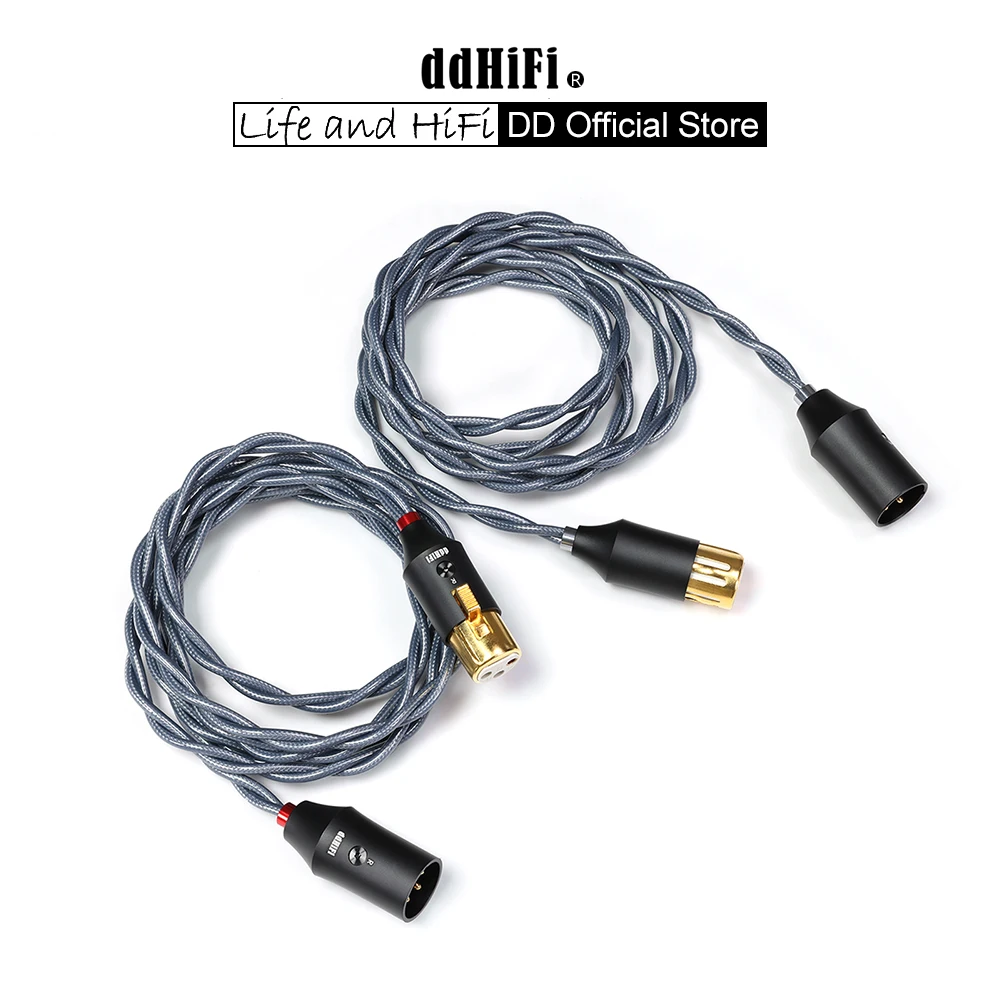 DD ddHiFi BC30XLR Balanced XLR 3Pin Shielding Signal Cable, Balanced XLR 3Pin Female to XLR 3Pin Male ,75cm and 145cm For Option