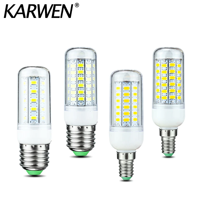 

LED Corn Bulb E27 E14 24 36 48 56 69 72 LEDs SMD 5730 220V Lampada LED Lamp Chandelier Candle LED Light Bombilla