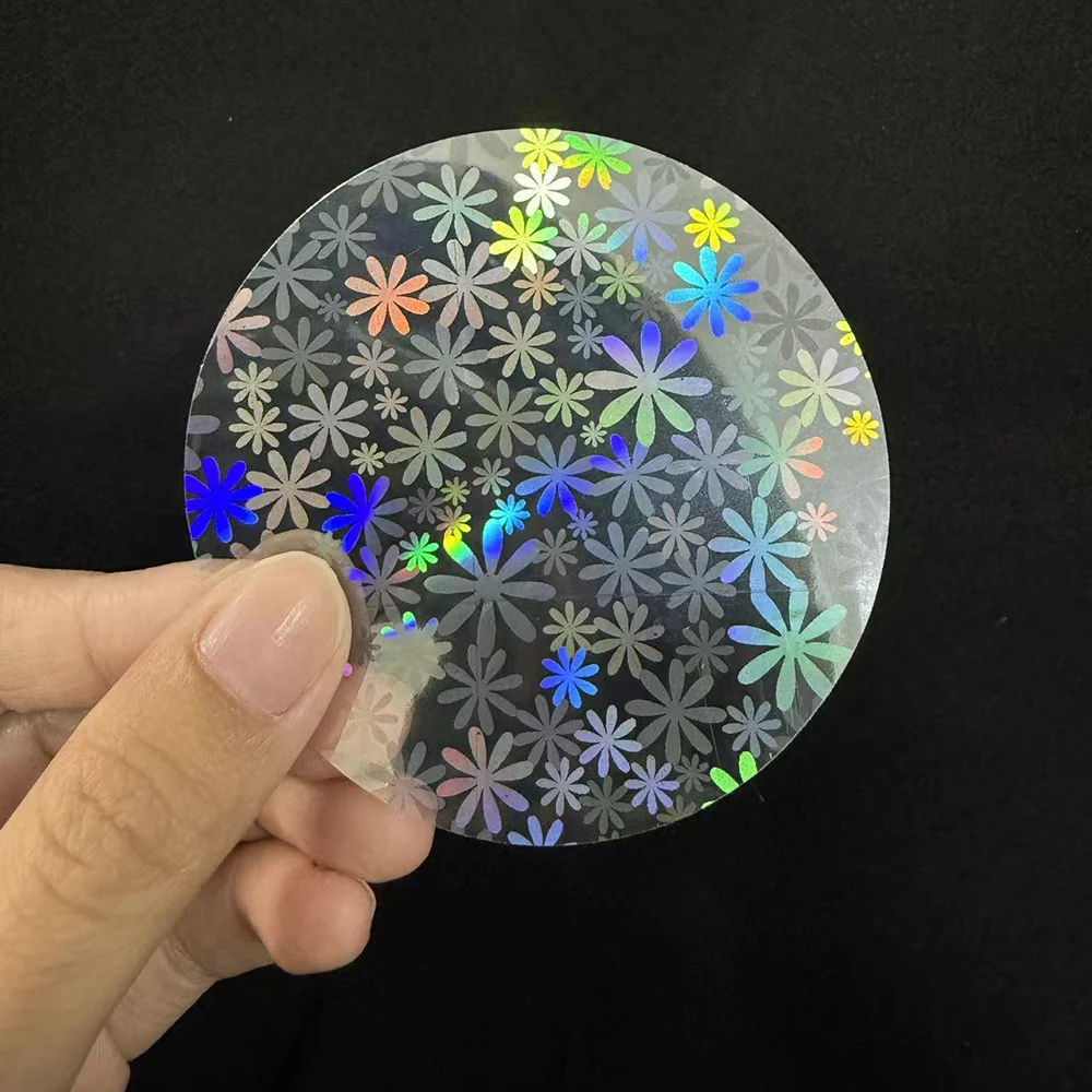 Used for DIY button production of 100PCS color 58mm chrysanthemum star snowflake pattern laser badge