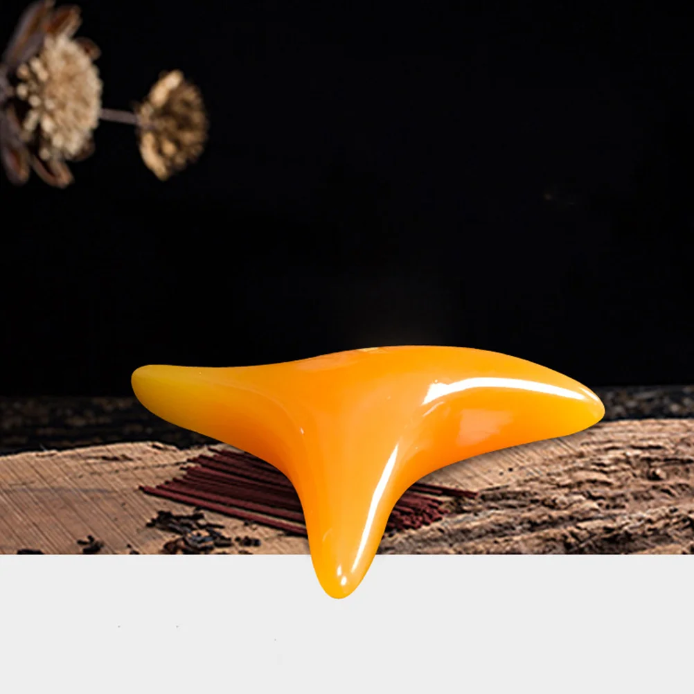 

Треугольная массажная палочка из смолы, скребковая доска из пчелиного воска для ухода за кожей, гладкая, легкая конструкция, удобная для хранения, портативная