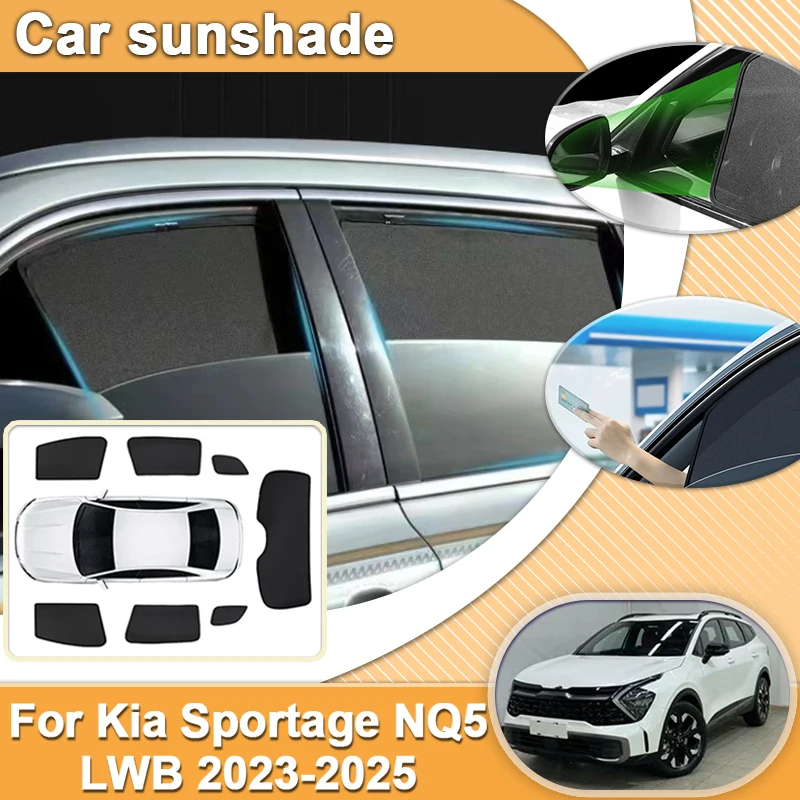 

Для Kia Sportage NQ5 2023 Аксессуары LWB 2024 2025 Сетчатые солнцезащитные козырьки Автомобильный щиток Штора для лобового стекла Солнцезащитный козырек от ультрафиолетового излучения