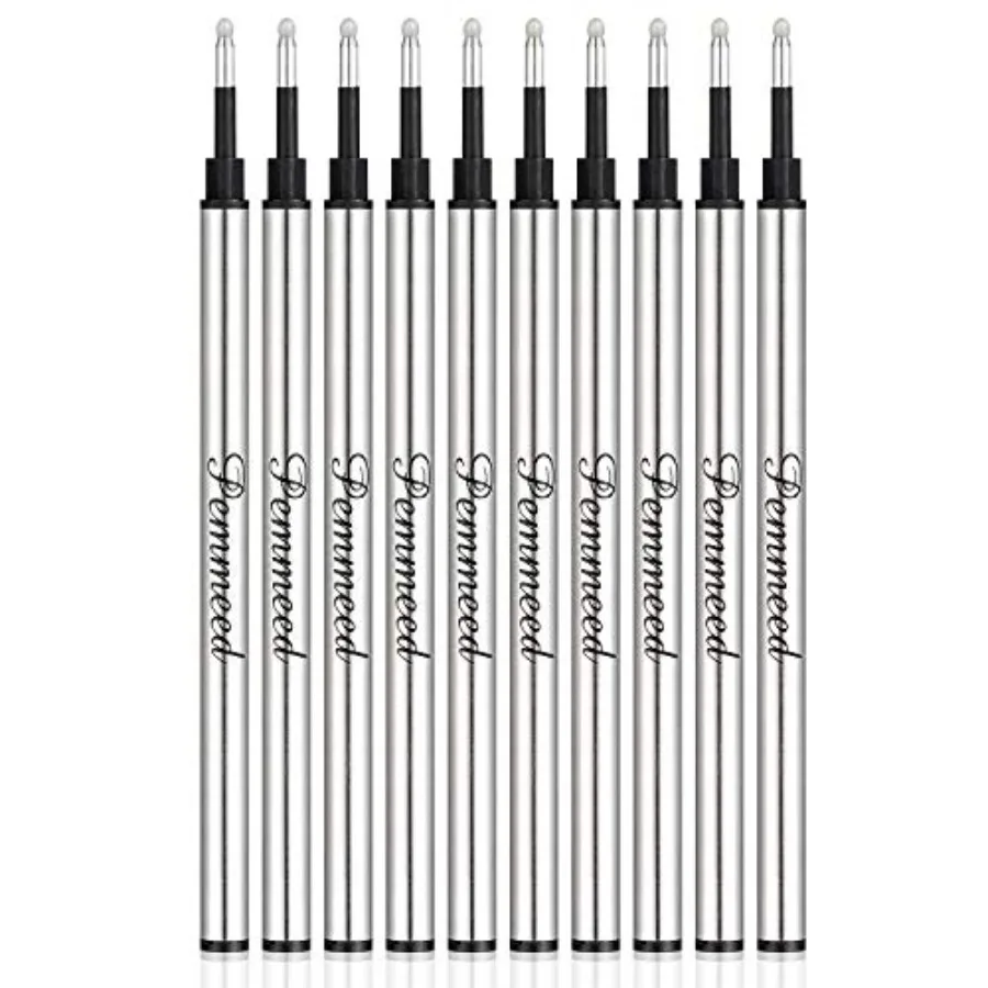 

Rollerball Pen Refills Smooth Writing German Gel Ink, Parker Waterman Compatible Pen Refills Metal Standard Size Fine Point Ink