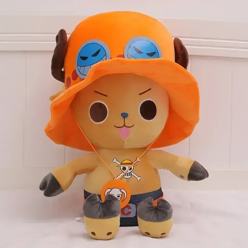 One Piece Anime Figure Monkey D. Luffy Tony Chopper Stuffed Plush Doll Toy Kawaii Decoration Sleeping Pillow Christmas Gift