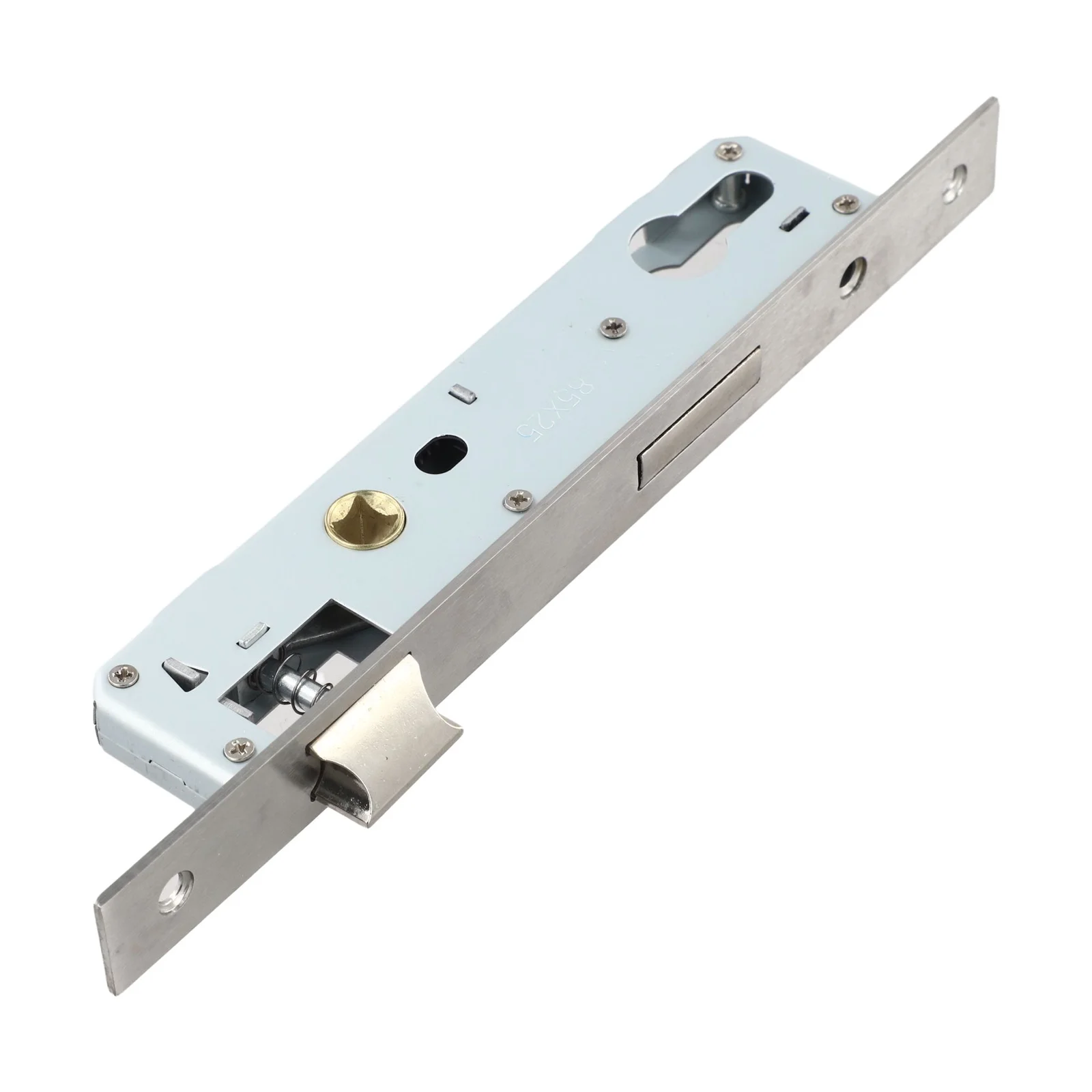 Lock Insert for Garden Door Tubular Frames Featuring Stainless Steel Material and 85x25mm Backset for Reliable Security
