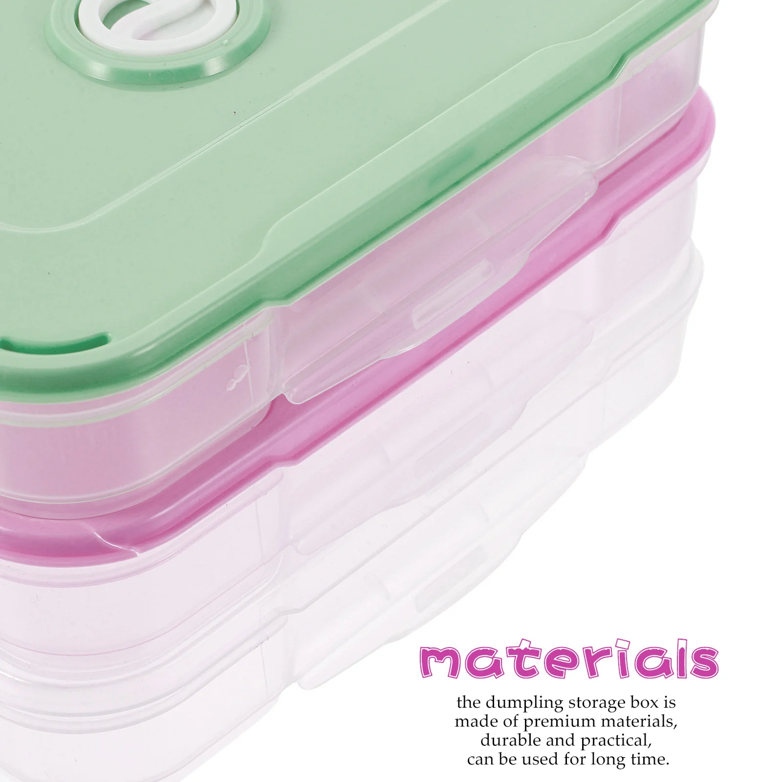 

3Pcs Dumpling Storage Box Stackable Fridge Food Container Organizer Bin Space-Saving Multi-Function Kitchen Bin