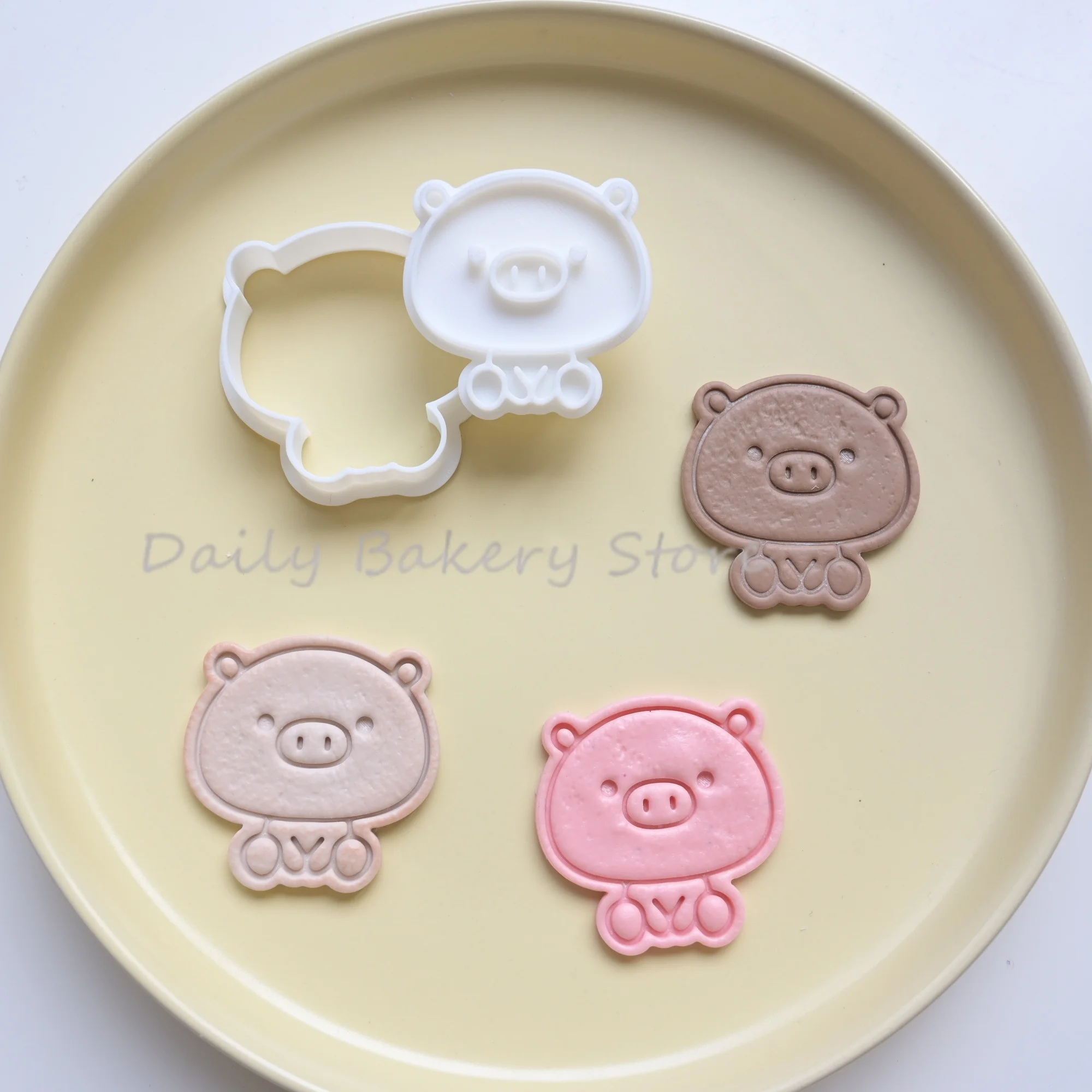 Molde de Galletas de Animales de Dibujos Animados, Molde 3D de Cerdo para Galletas, Cortador de Galletas, Herramienta de Decoración de Pasteles, Molde para Cortar Galletas de Lechón