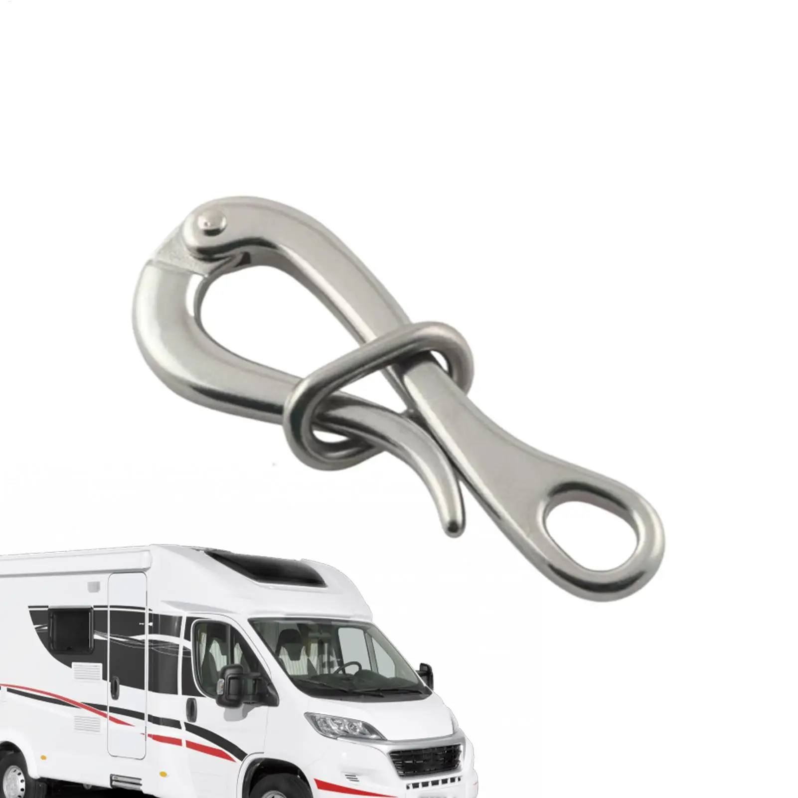 Schnellverschluss-Schäkel aus Edelstahl, Clip-Schnalle, Verbindungshaken für Marine-Seilbefestigung, Abschleppen, Heben, Sicherheit, Klettern