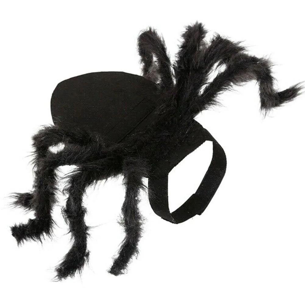 Halloween Dogs Spider Costume Realistic Black Spider Design for Dogs Clothes Knight Style