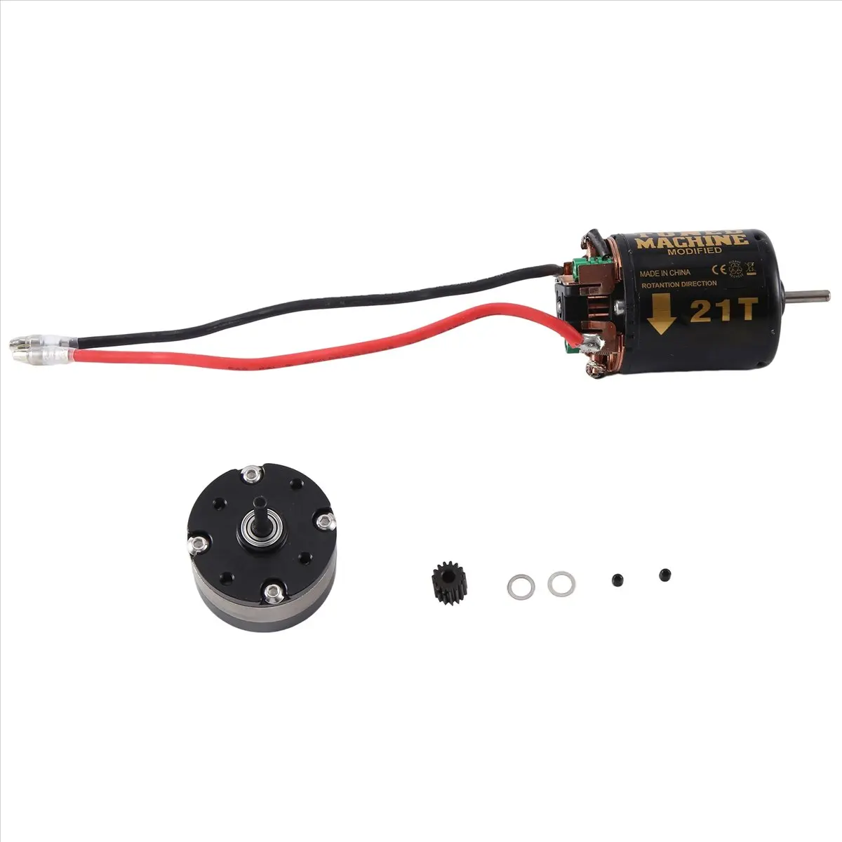 

RCXAZ 540 Brushed Motor and 1: 4.2 Ratio Reducer Planetary Gearbox for 1/10 RC Crawler Car Axial SCX10 TRAXXAS TRX4, 21T
