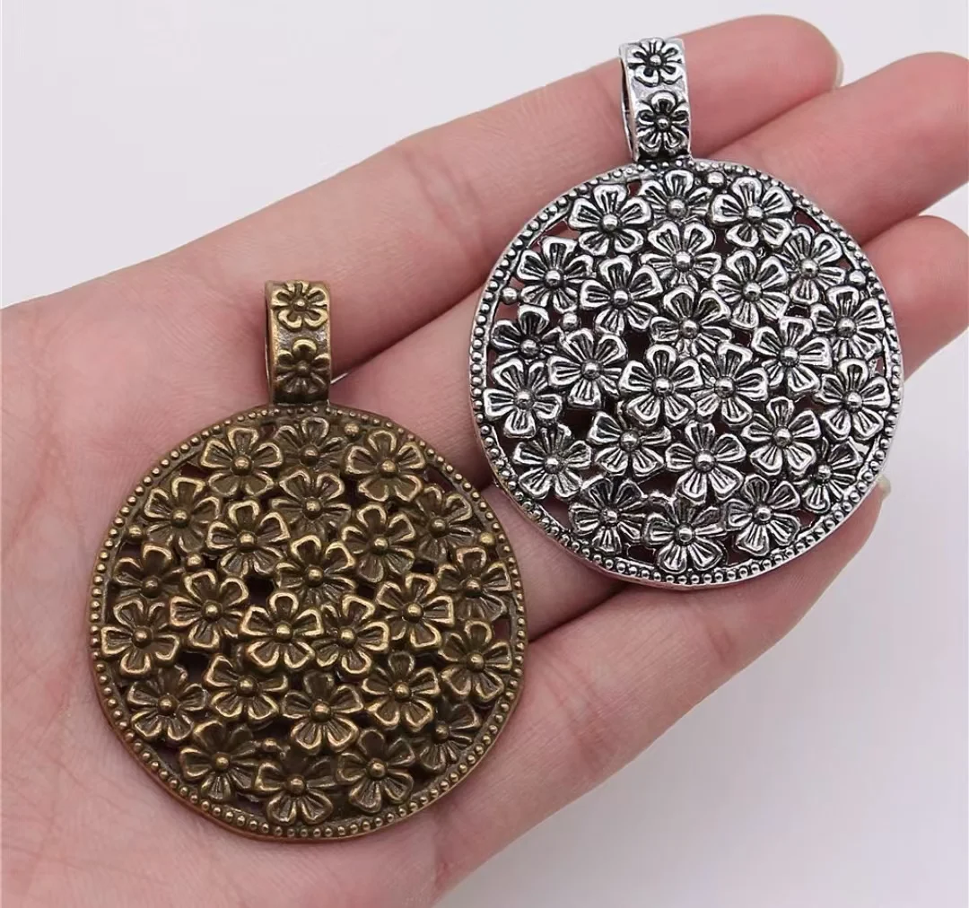 

3pcs 58x45mm Zinc alloy metal tibetan silver antiqued bronze antiqued gold plated pendant T0201 for jewelry making