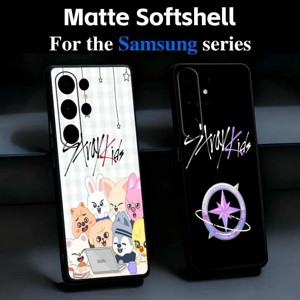Korean boy group Phone Case For Samsung Galaxy S26 S25 S24 S23 S22 S21 Plus Ultra Note20 Soft Black S-STRAYES kids Hot