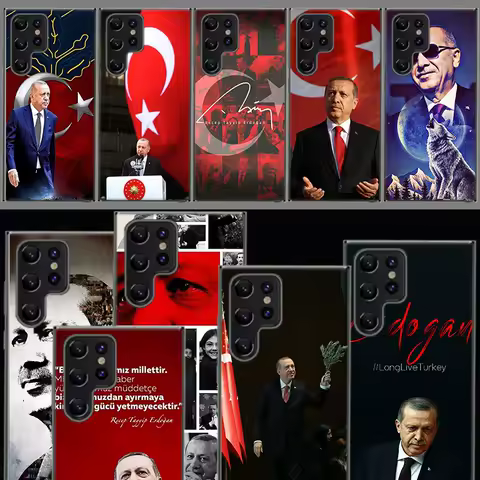 Turkey Recep Tayyip Erdogan Cover For Samsung Galaxy S21 S20 S23 FE S22+ S24 Ultra S25 Edge Phone Case S10 Plus Clear Capa Coque