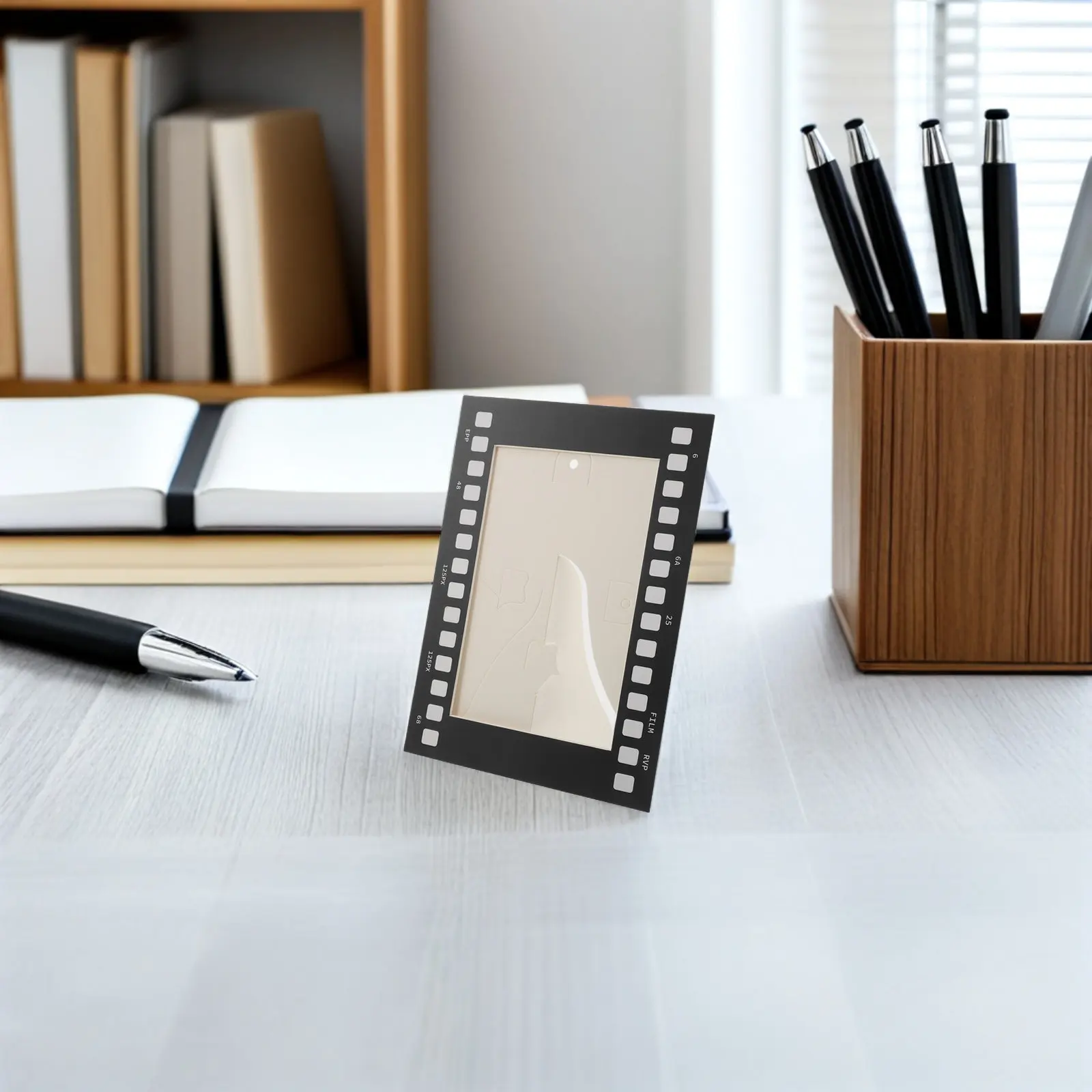 5Pcs Retro Film Photo Frames Vintage Paper Cardboard Picture Frames with Stand 7 Inch Filmstrip Style for Desktop Wall Display