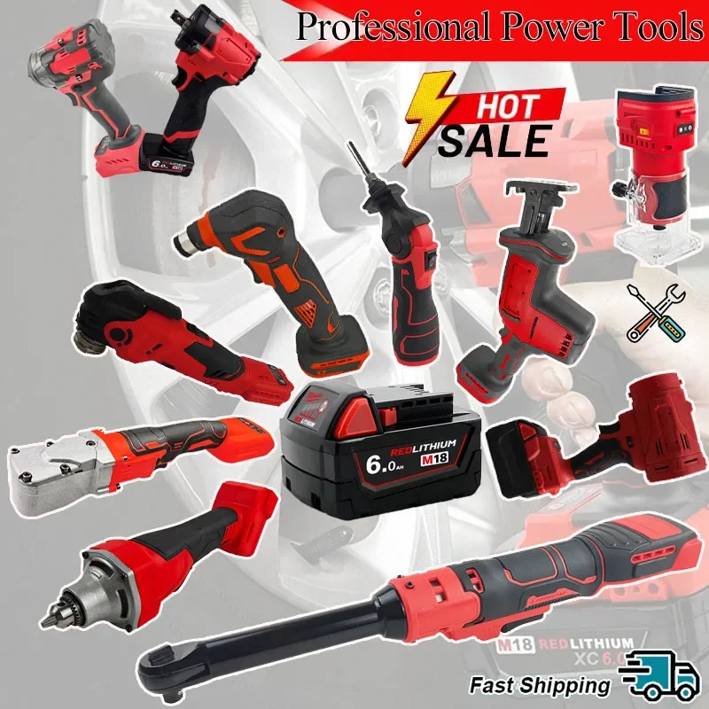 

Для аккумуляторных инструментов Milwaukee 18V 21V: беспроводной электрический воздушный насос-компрессор, электрический ударный перфоратор