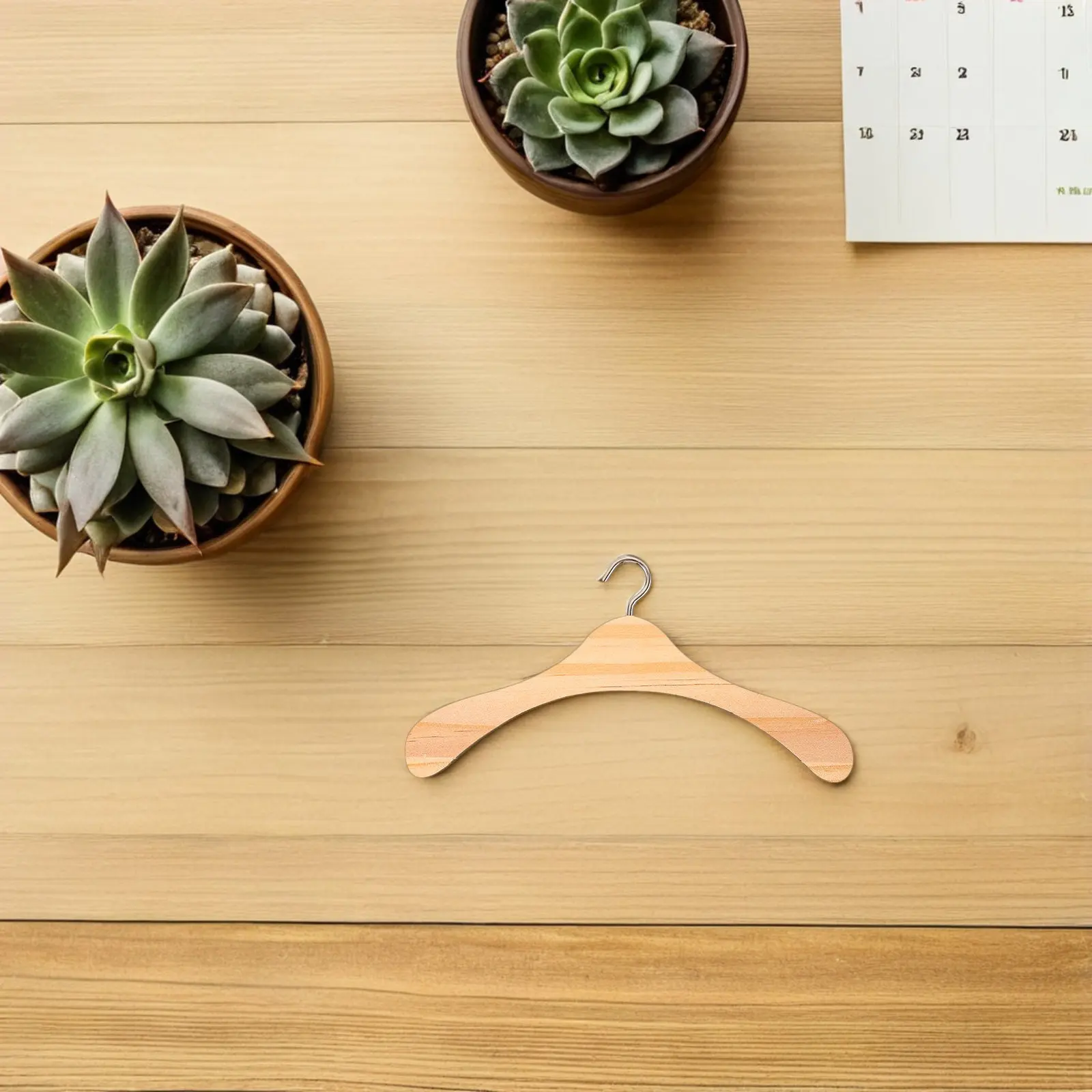 

12pcs Wooden Clothes Hangers 6.5Cm Natural Finish For Gowns Outfit Organizer Display Storage Kids Room Area Accessories