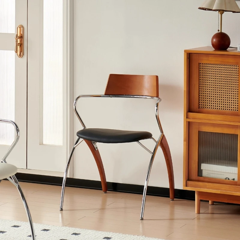 

Medieval style chair Designer dining chair Internet celebrity Home simple leisure Wrought iron back Vintage