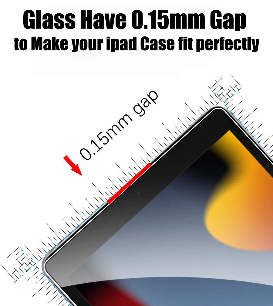 2 Stück klares gehärtetes Glas für iPad 9 8 7 6 5 9. Generation 8. 7. 6. Displays chutz folie für iPad Pro 11 10,5 9,7 Luft 5 4 Mini 6 – Detail 12