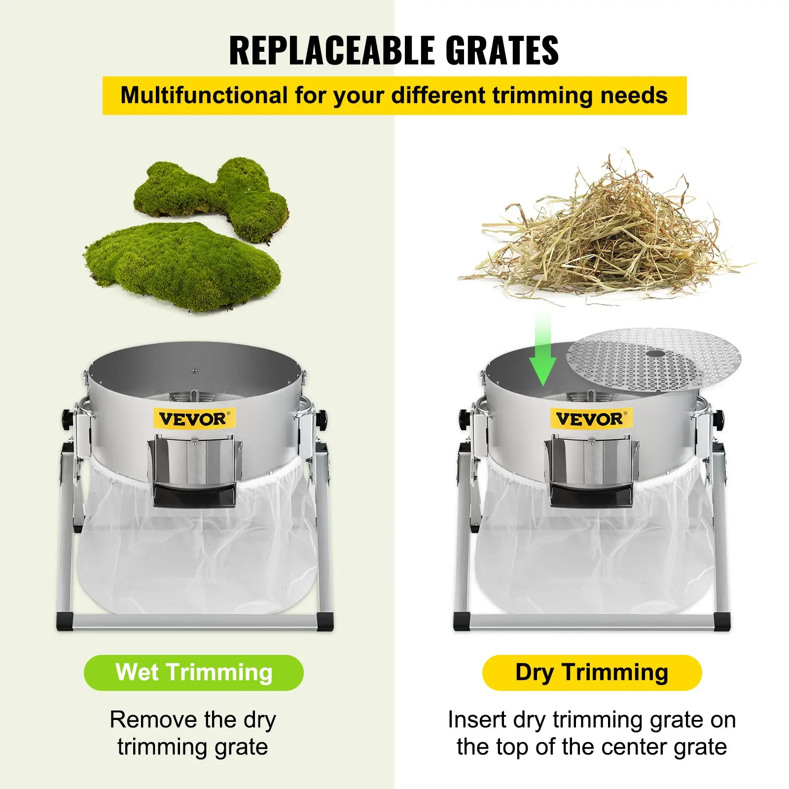 Bud Leaf Trimmer, 16 Inch Manual, Hydroponic Dry or Wet Plant Trimming Machine  , Twisted Spin Cut