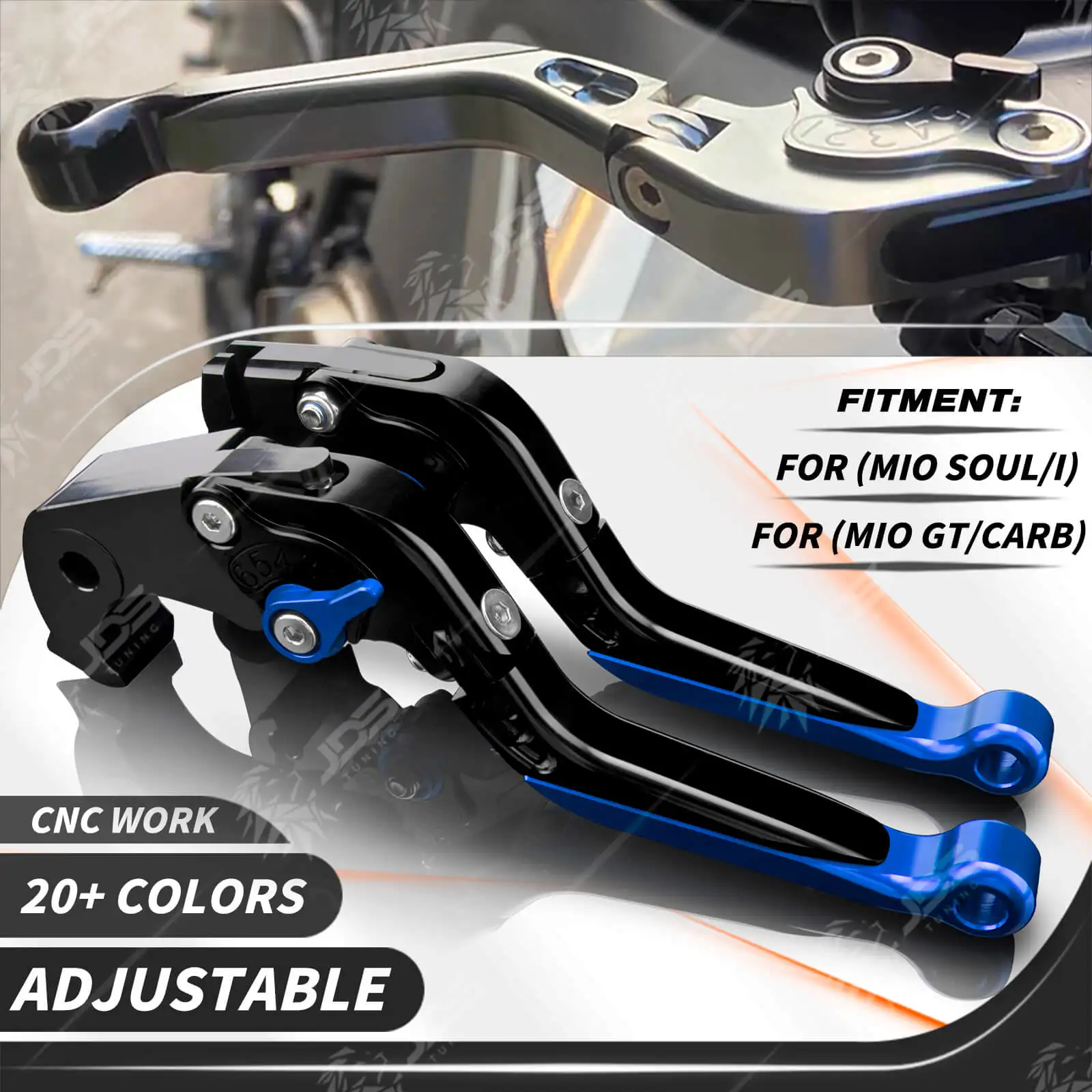 For Yamaha MIO SOUL/I/GT/CARB Clutch Lever Brake Lever Set Adjustable Folding Handle Levers Motorcycle Accessories Parts