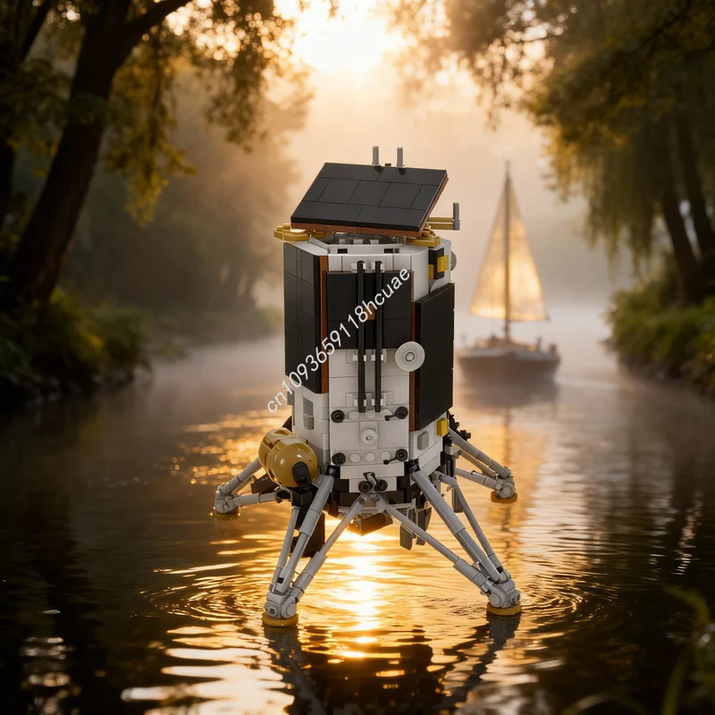 

1245pcs MOC Space IM 2 Athena 1 Model Building Toy Blocks Construction Christmas Gifts Creative Assemble Education Idea Brick