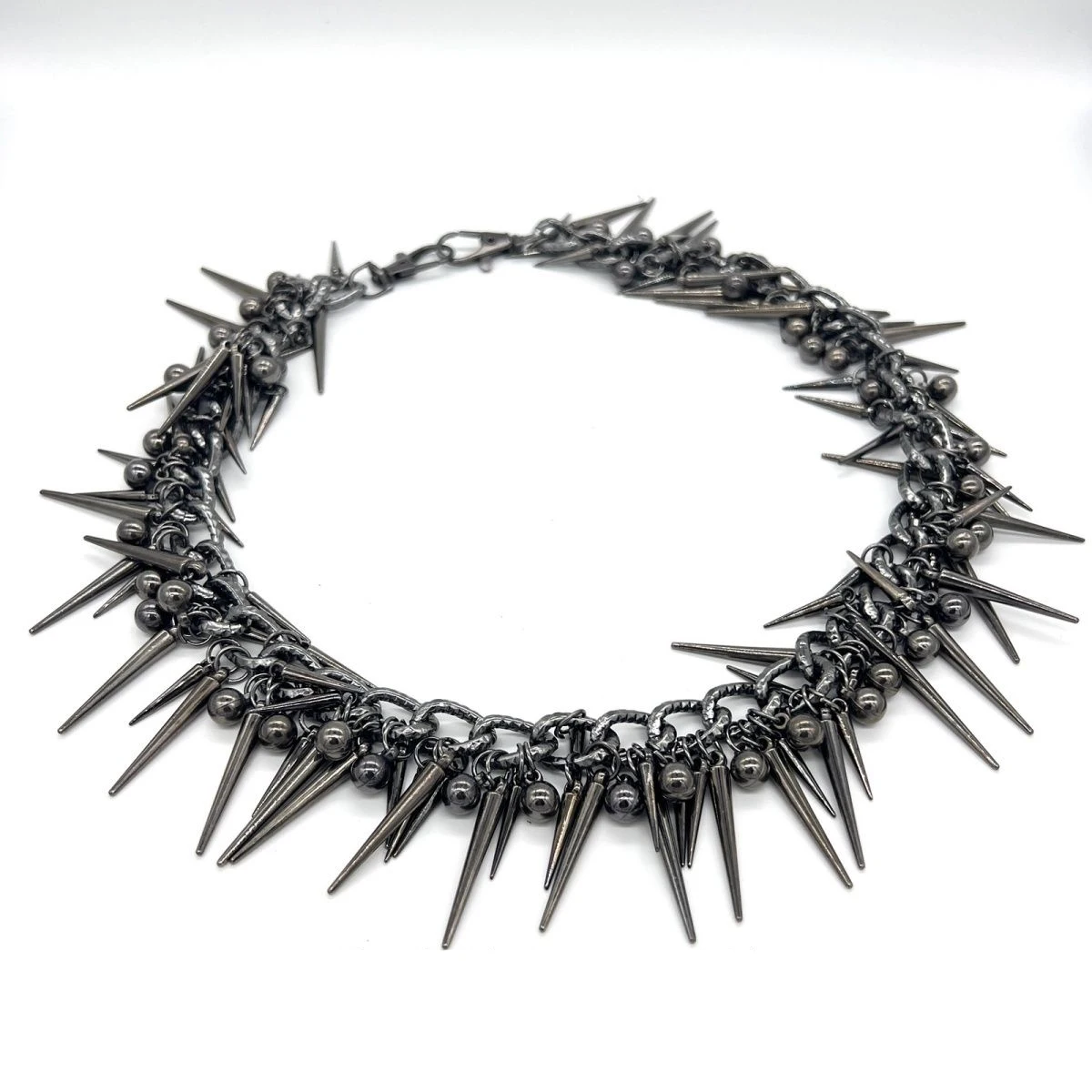 JODark-EDC Punk Black Metal Rivet Pants, Outdoor Retro Ins Collier Unisexe