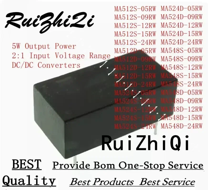 

10PCS/LOT MA512D-24RW MA524S-05RW MA524S-09RW MA524S-12RW MA524S-15RW MA524S-24RW MA524D-05RW MA524D-09RW MA524D-12RW 5W DC/DC