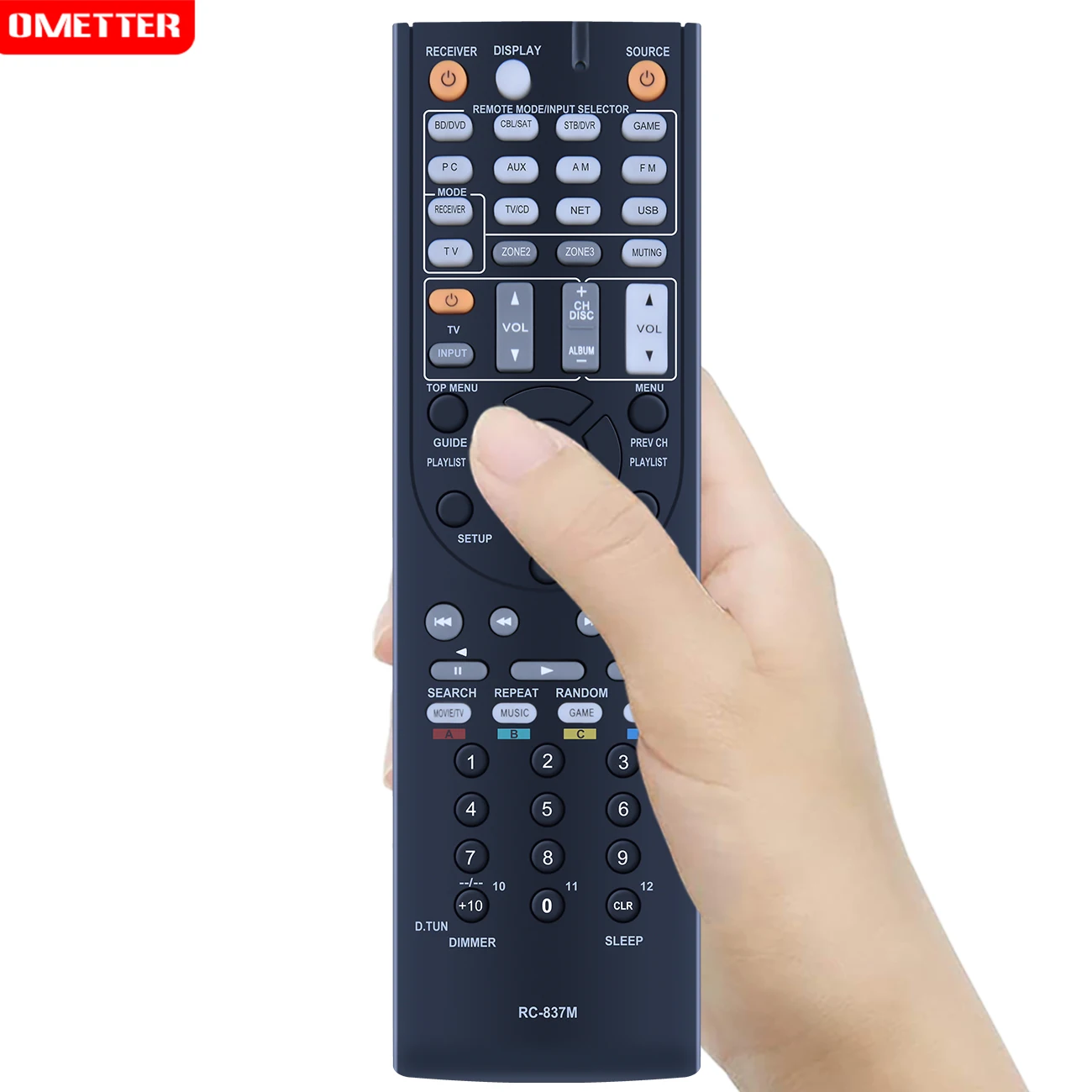 RC-837M RC-834M 836M RC-866M 884M RC-865M Remote Control for Onkyo AV Receiver TX-NR414 HT-S6500 R494 S5800 S7805 NR818 NR535