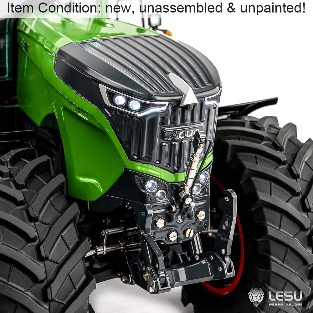 KIT LESU 1050 1/14 Scale RC Hydraulic Tractor Truck 4X4 Metal Chassis Remote Control Car Machine Vehicle Toy Model Light Sound