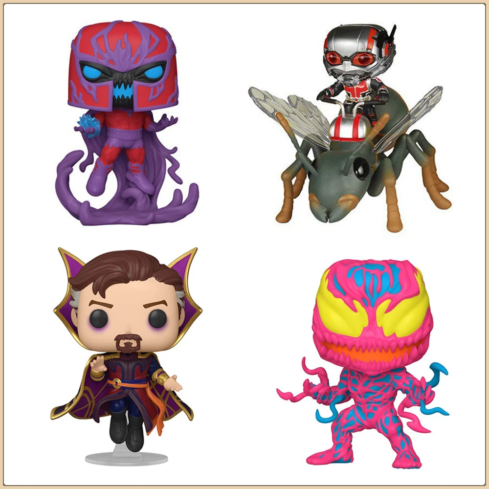 

Funko Pop Marvel Action Toys Figures Spider Man Magneto Doctor Strange Black Panther Popular Character Model Ornament Kids Gifts