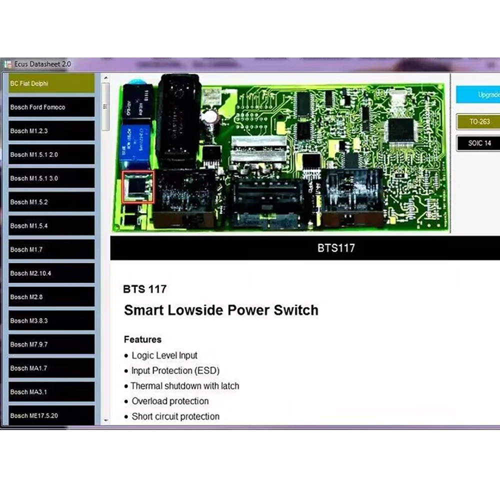 Ecu Ecus Datasheet Software With License Key for Fiat for Delphi for Bosch for Ford for Mercedes Chevro-let PS-A Car Repair Tool