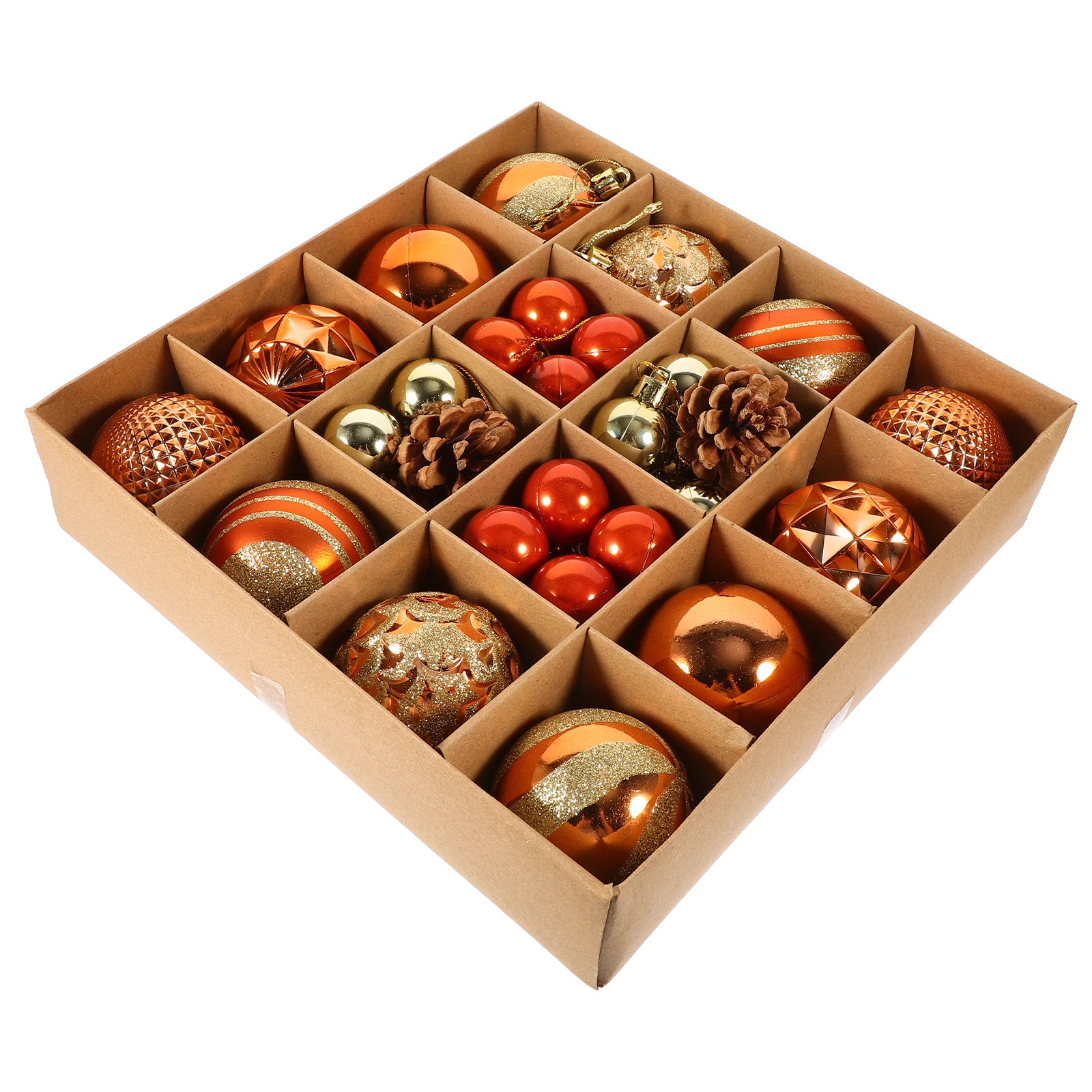 

42 Pcs Christmas Ball Ornaments Plastic Decorative Pendants Small Decorations Wreath Hanging Decors