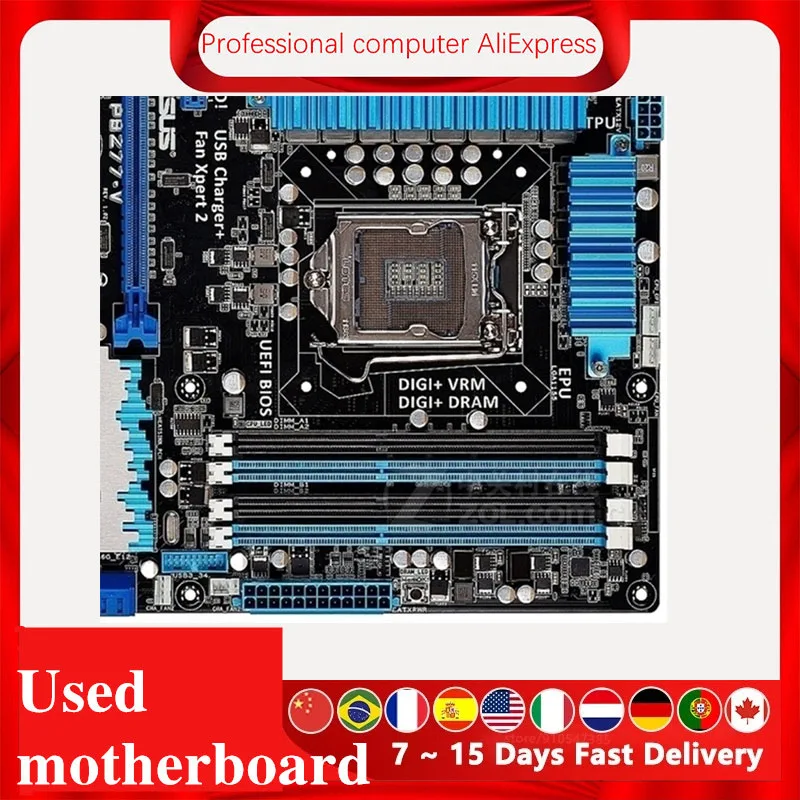 Imagem -05 - para Asus P8z77-v Computador Placa-mãe Lga 1155 Ddr3 para Intel Z77 P8z77 Desktop Mainboard Sata ii Pci-e X16 Usado