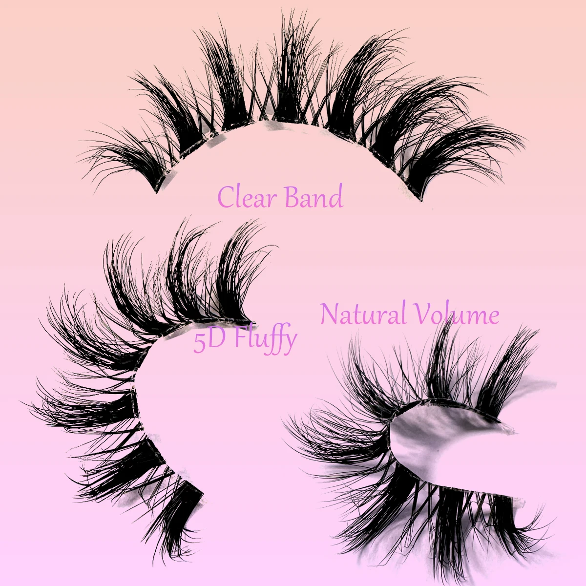 20Pairs Manga Cat Eye Stijl Natuurlijke Look Valse Wimpers Met Clear Band Piekerige Pluizige En Zachte Faux Nertsen Wimpers make-up