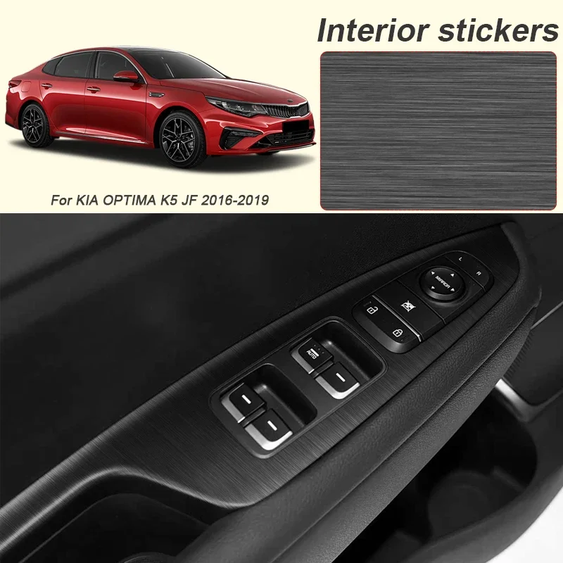 For KIA OPTIMA K5 JF 2016-2019 Car Carbon Interior Sticker Auto Window Lifting Panel Decal Gear Door Protective Film Accessory view 4