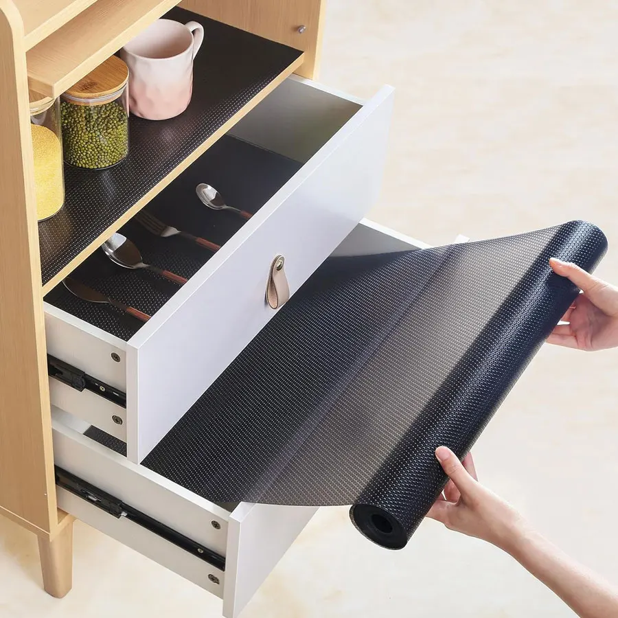 Feuchtigkeitsbeständige EVA-Matte, maßgeschneidert, anthrazitfarben, rutschfest, für Küche, Kühlschrank, Regaleinlage, Schreibtisch, Schublade, Matte in verschiedenen Größen