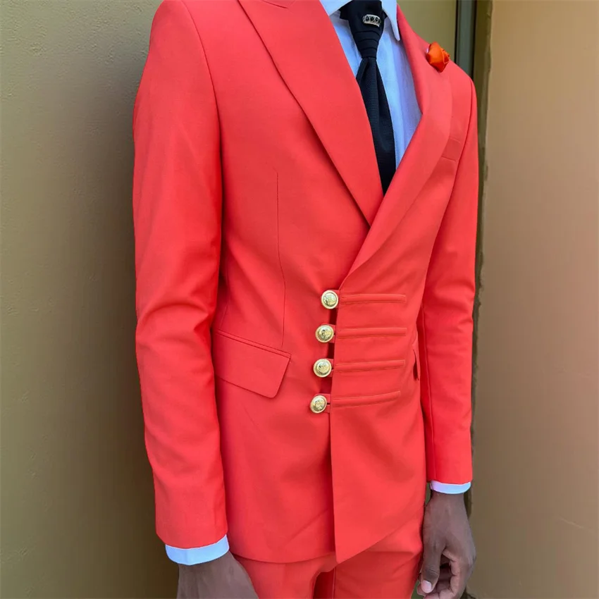 

Single Breasted Men Suits for Prom Party Slim Fit Wedding Tuxedo 2 Pcs Suit Set Custom Italian Fashion Style Jacket with Pants