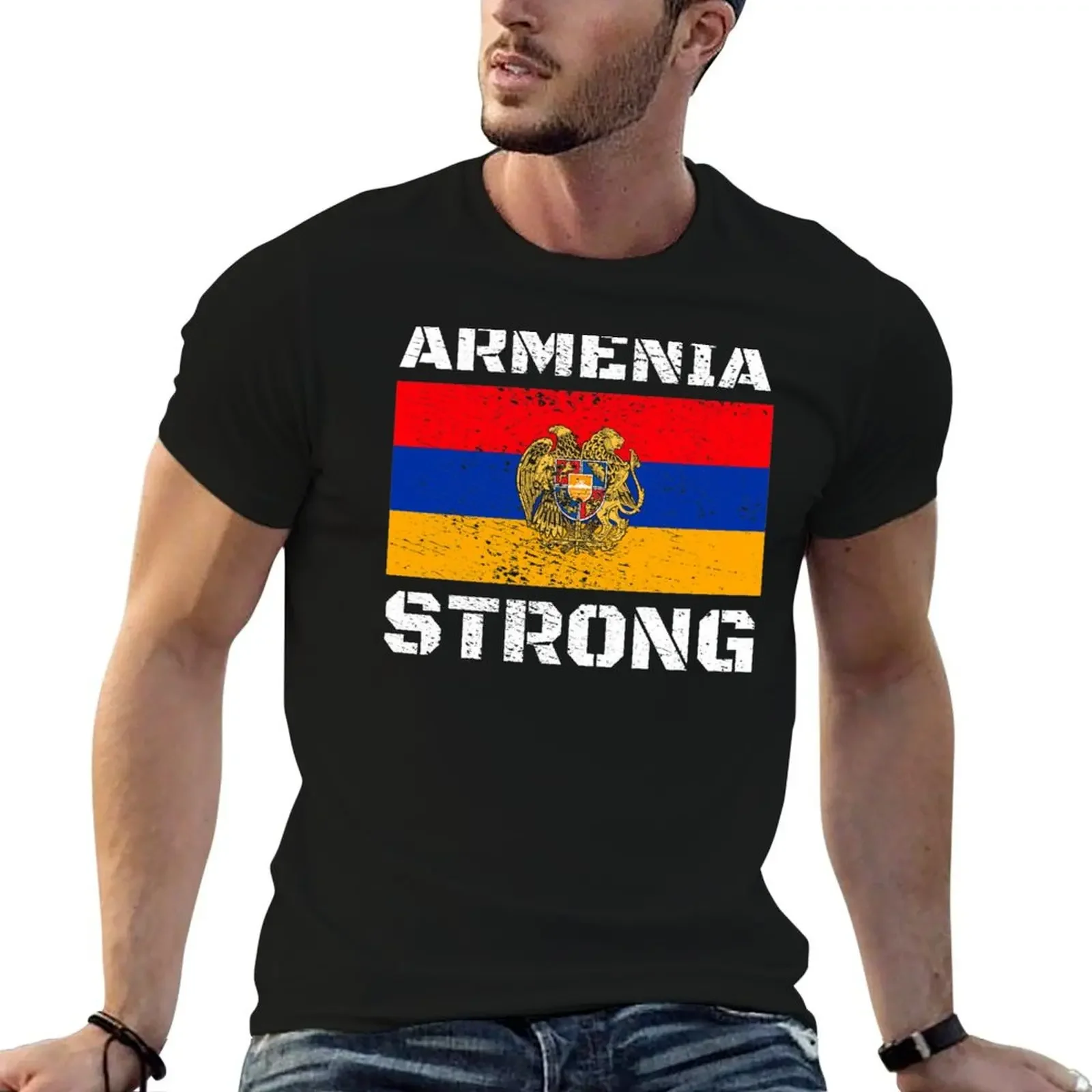 Support Artsakh Artsakh is Armenia Armenian Artsakh Flag T-Shirt customs plus size clothes sublime men tshirt