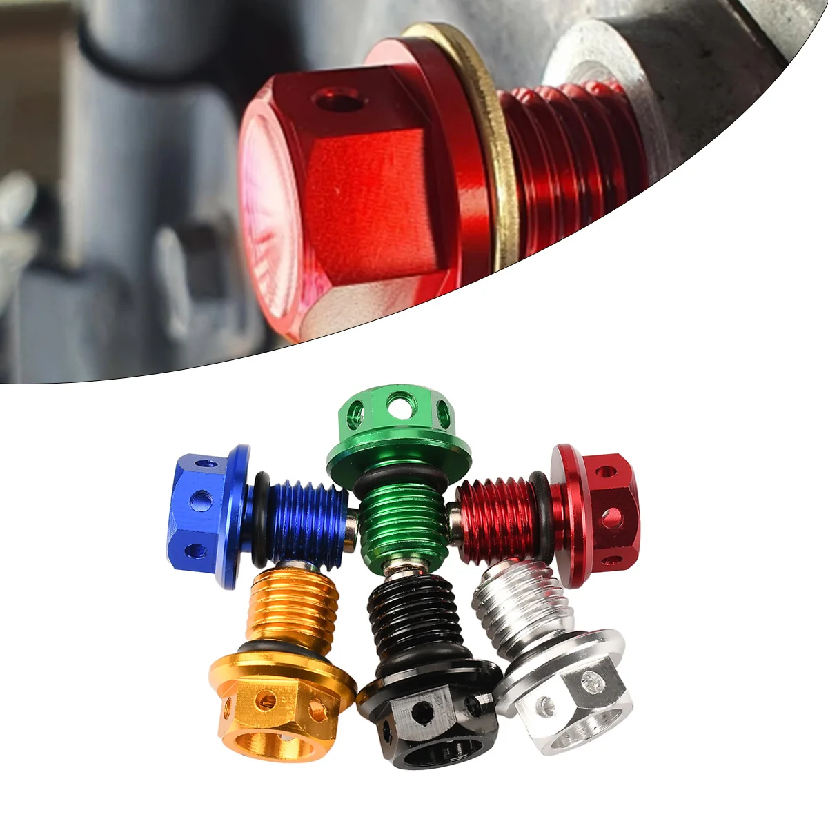 M12x1.5 CNC Aluminum Oil Drain Plug Bolt   For Honda CR125 250 350 480 500 CRF250 CRF1000L RVF CBR VTR NC700 RVF750 VFR750 XR