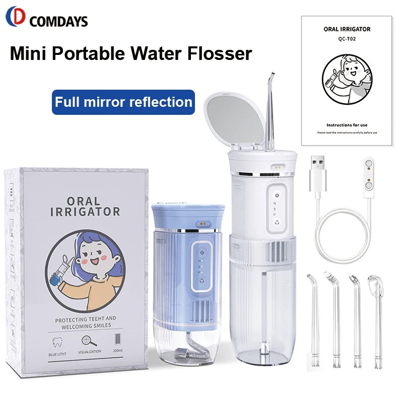 

Waterproof Teeth Cleaner Visual Oral Irrigator Water Flosser Blue Light Whitening Dental Water Jet Mouth Washing Machine