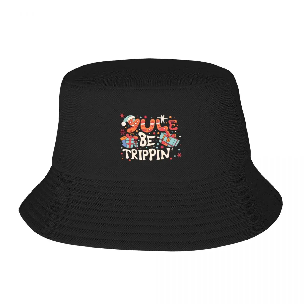 

Funny Christmas Pun Christmas Quotes Yule be trippin Bucket Hat Golf Hat Beach Outing Men's Hat Women's